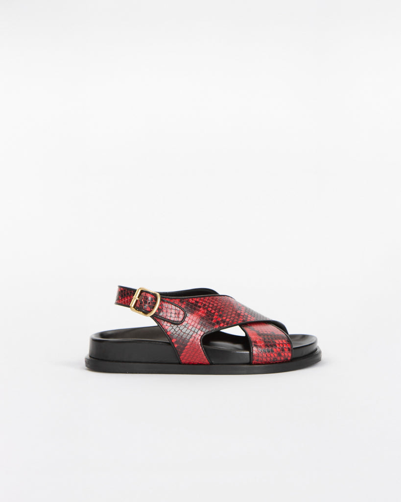 Dries Van Noten Snake Print Sandal