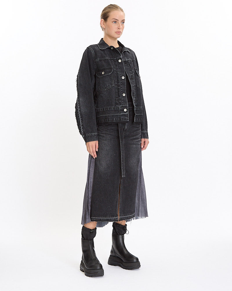 sacai Denim x Nylon Twill Jacket レディース sacai] Denim x Nylon Twill Blouson – MaW SAPPORO