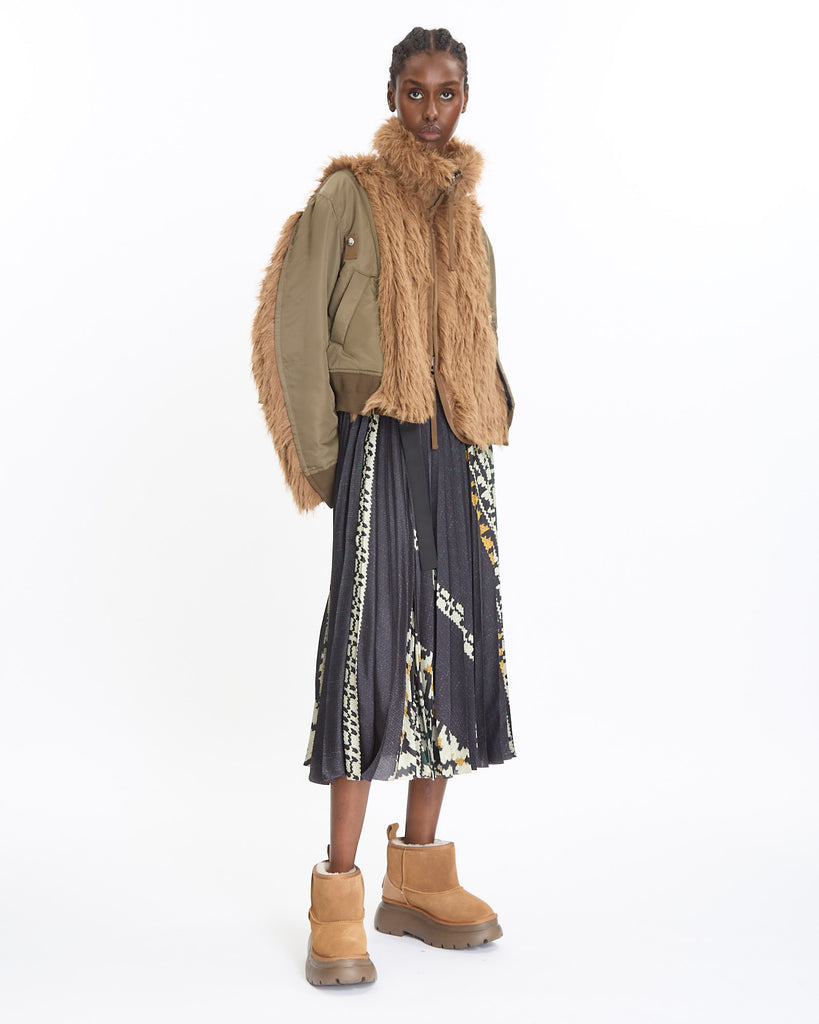 Sacai Faux Fur x Nylon Blouson