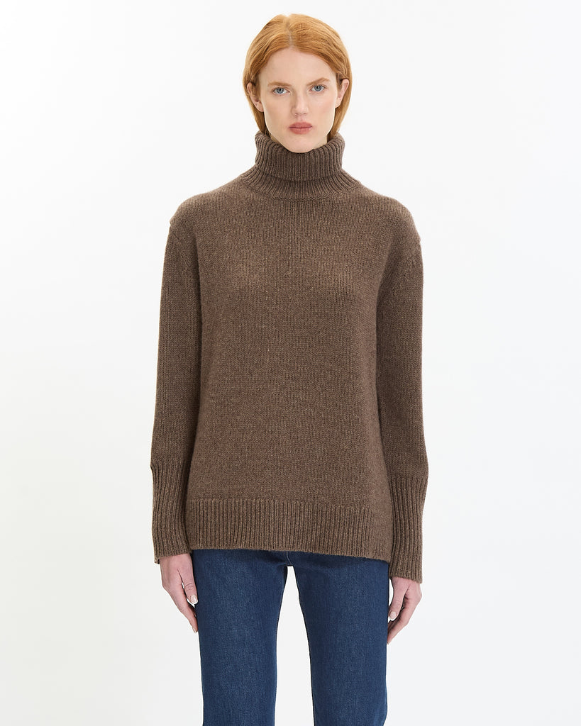 6397 High Neck Long Sleeve in mink