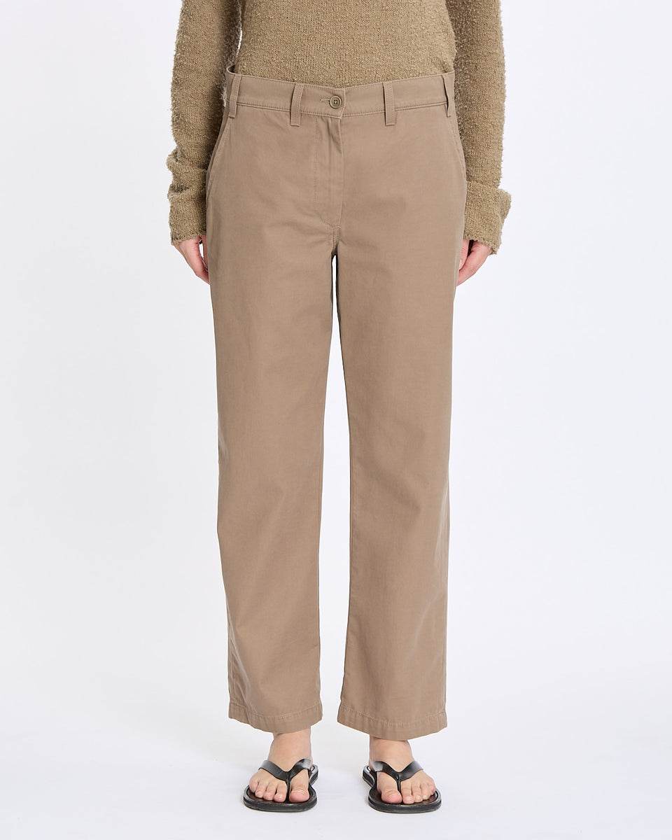 パンツ ZALENKA PANTS Zalenka Pant Beige in Cotton and Cashmere – The Row