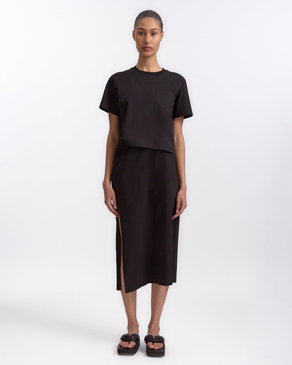 Sacai Women's Cotton Jersey Dress - Black - Casual Dresses
