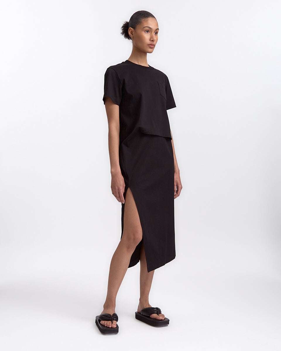 cotton jersey dress Knit Jersey Dress, The Square Dress, Sleeveless XL / claret main image 1