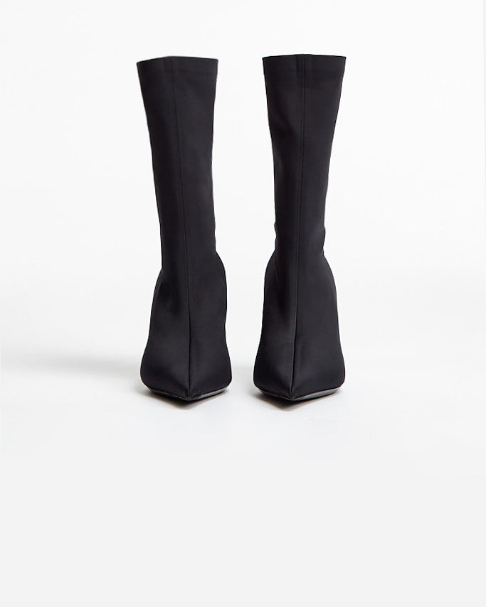 Knife velvet boots Balenciaga Black size 37 EU in Velvet - 38287001