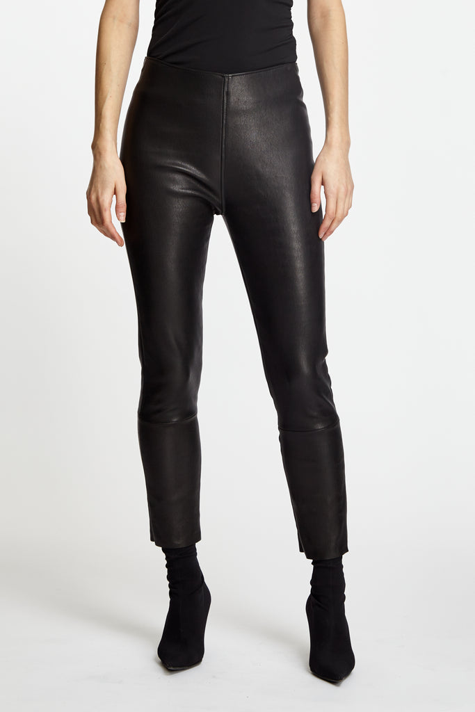 One Nineteen Leather Crop Leggings