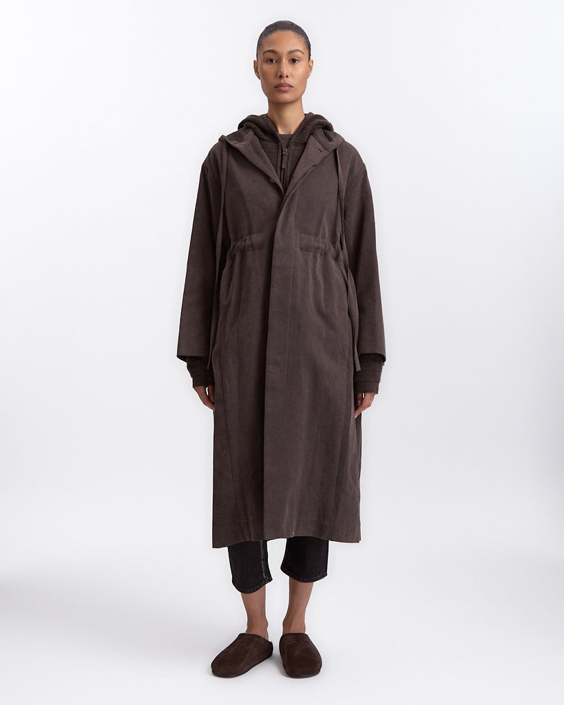 Lauren Manoogian Hood Trench in washed coal