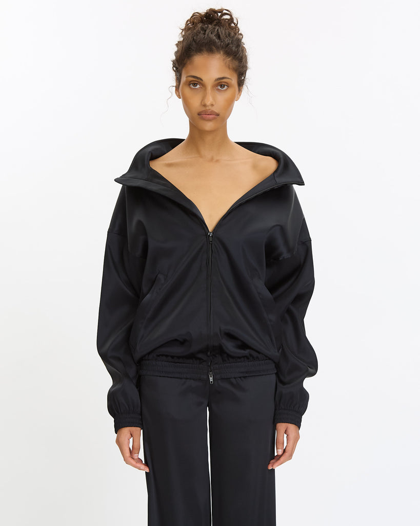 Balenciaga Off Shoulder Jacket in black