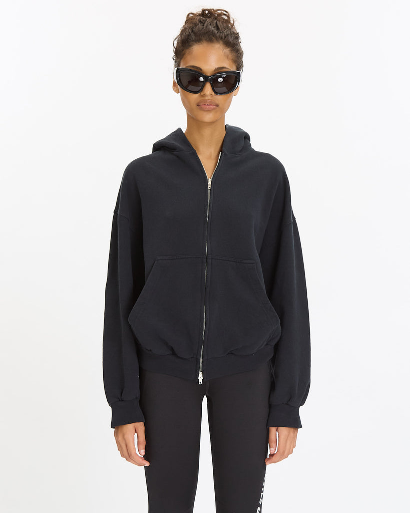 Balenciaga Zip Up Hoodie in faded black