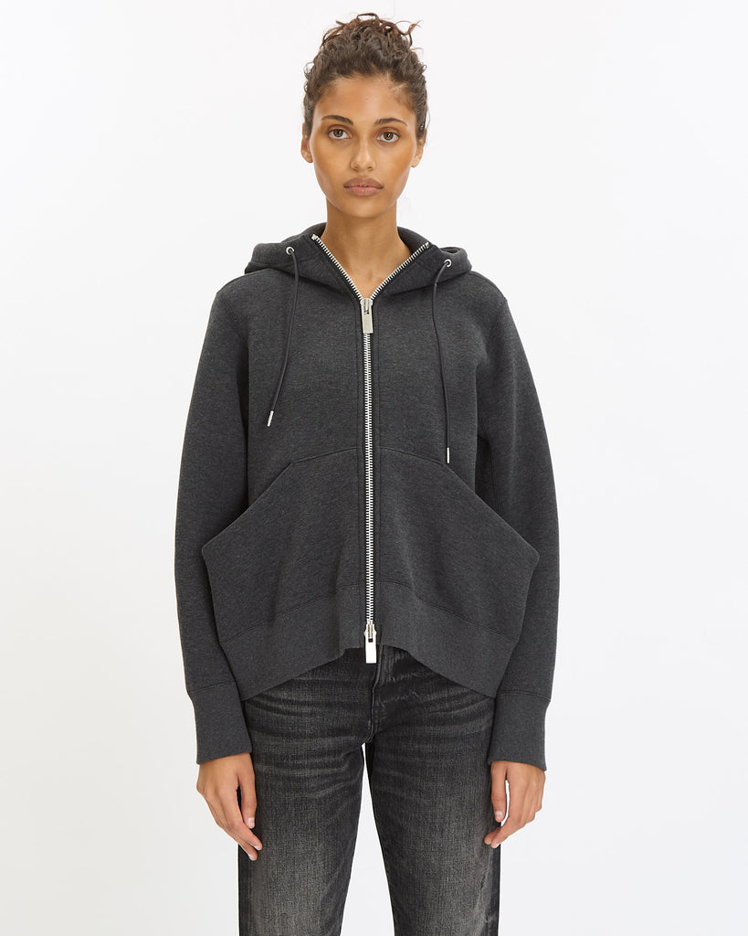 Sacai Sponge Sweat Hoodie in grey 