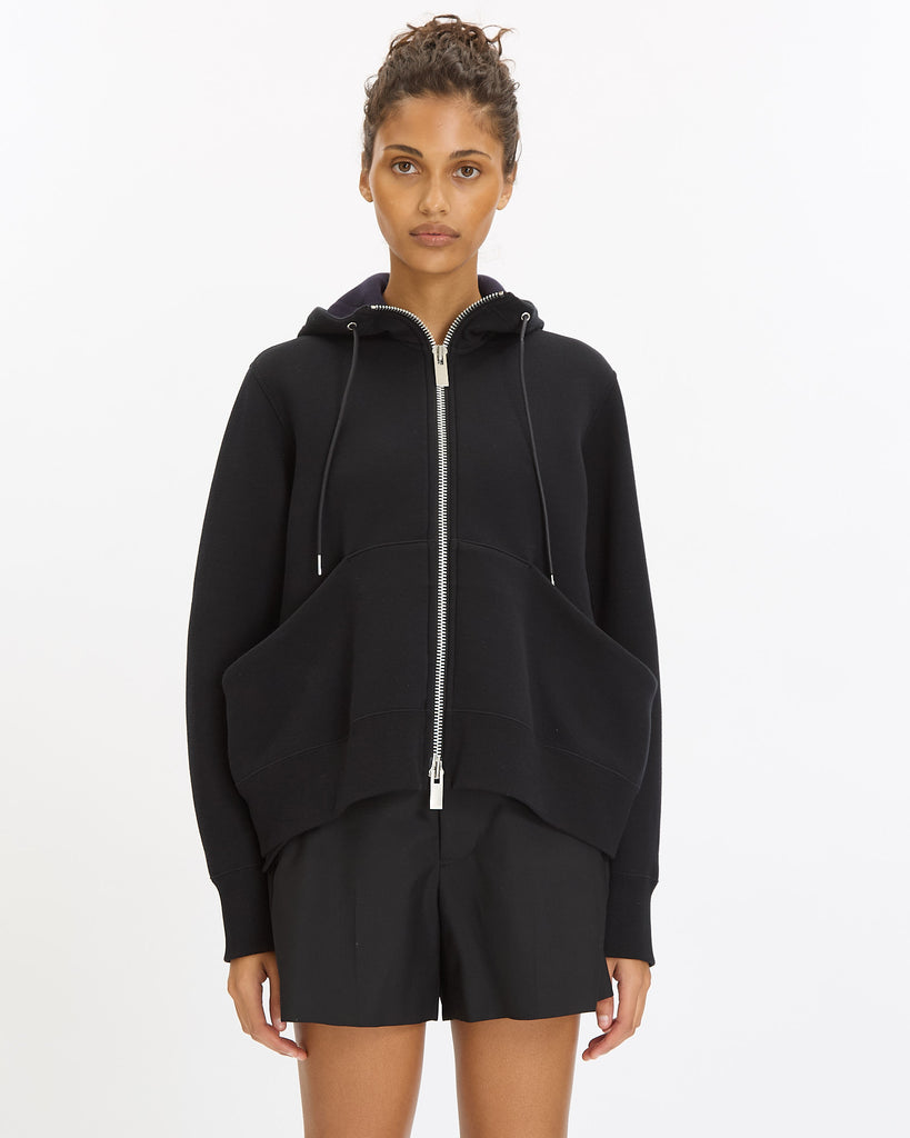 Sacai Sponge Sweat Hoodie in black