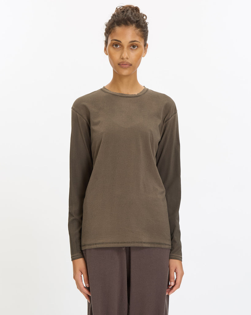 Lauren Manoogian Bias Long Sleeve Tee in painted barnwood