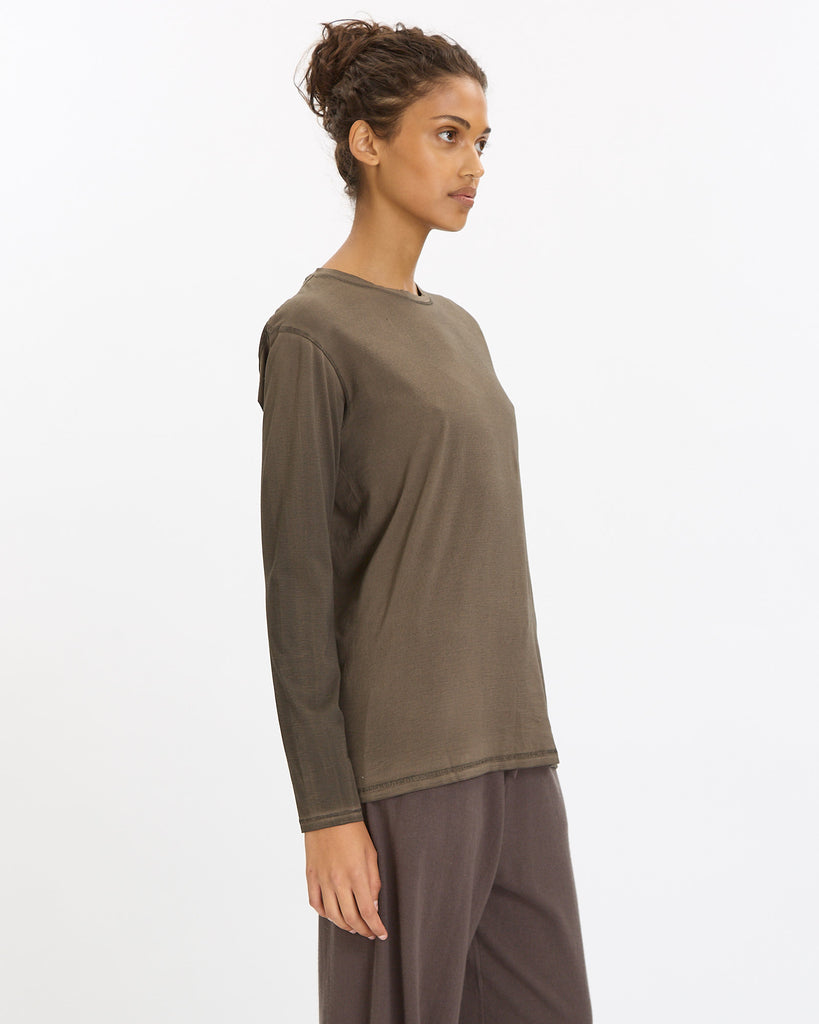 Lauren Manoogian Bias Long Sleeve Tee in painted barnwood