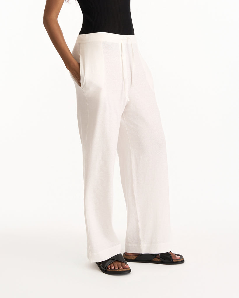 The Row Faz Pant in white