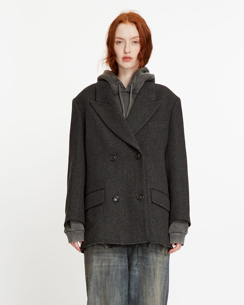 Double Breasted Short Overcoat