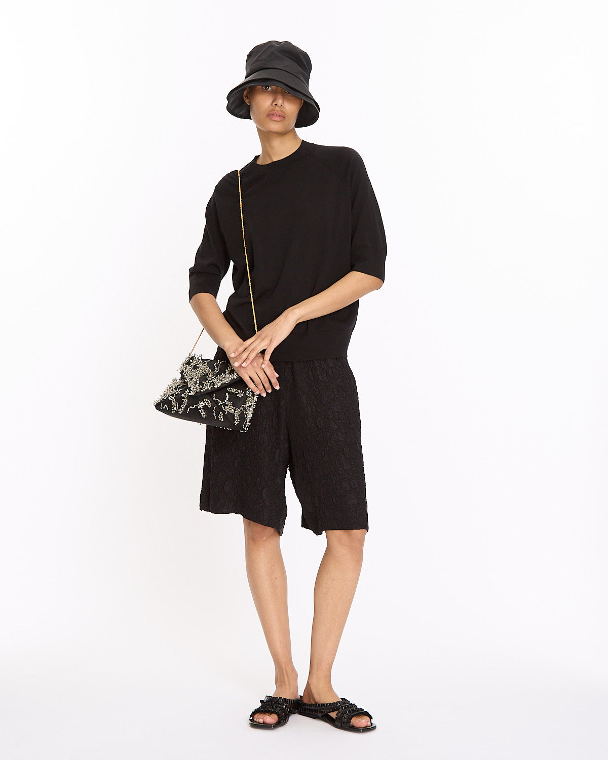 【関税込み】DRIES VAN NOTEN POMY' BERMUDA SHORTS Black pomy bis shorts Dries van noten - women - DRIES VAN