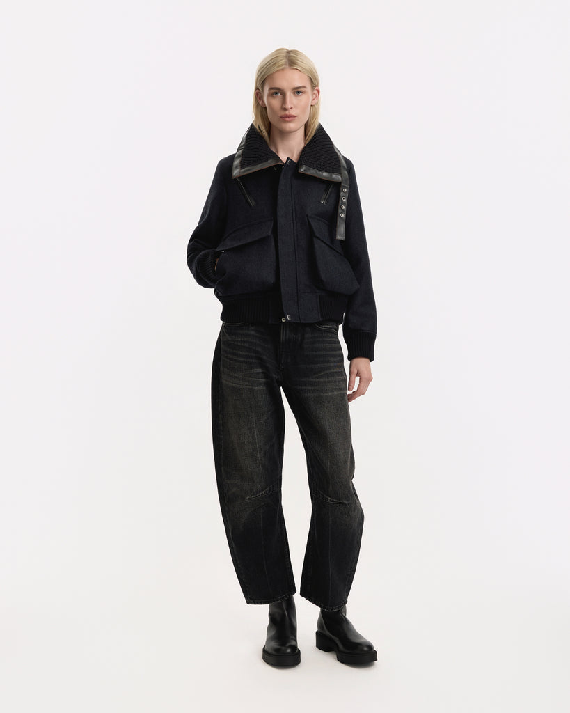 Sacai Double-Faced Herringbone Puffer
