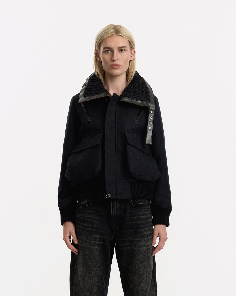 Sacai Double-Faced Herringbone Puffer