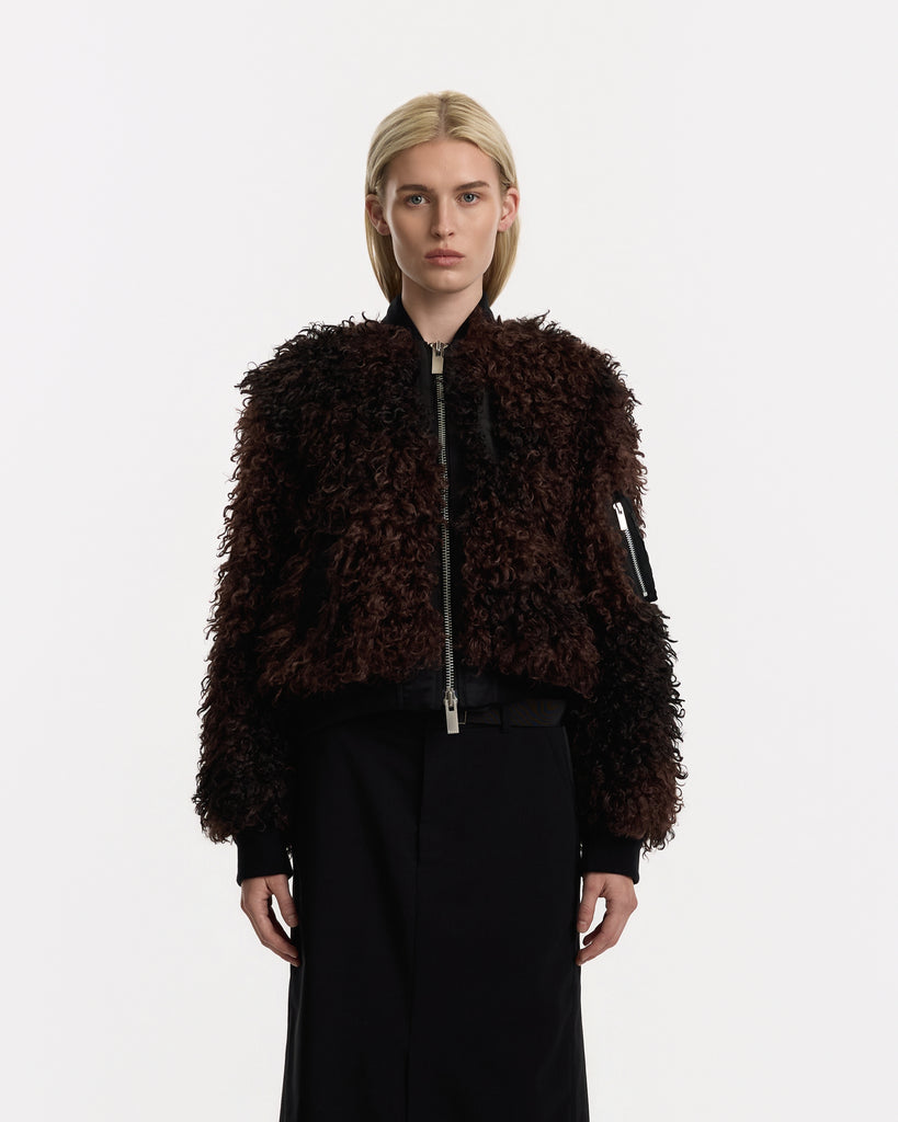 Sacai Curly Faux Fur Jacket