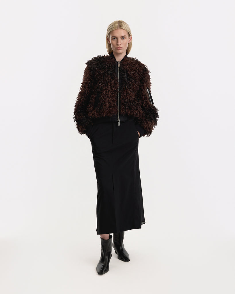 Sacai Curly Faux Fur Jacket