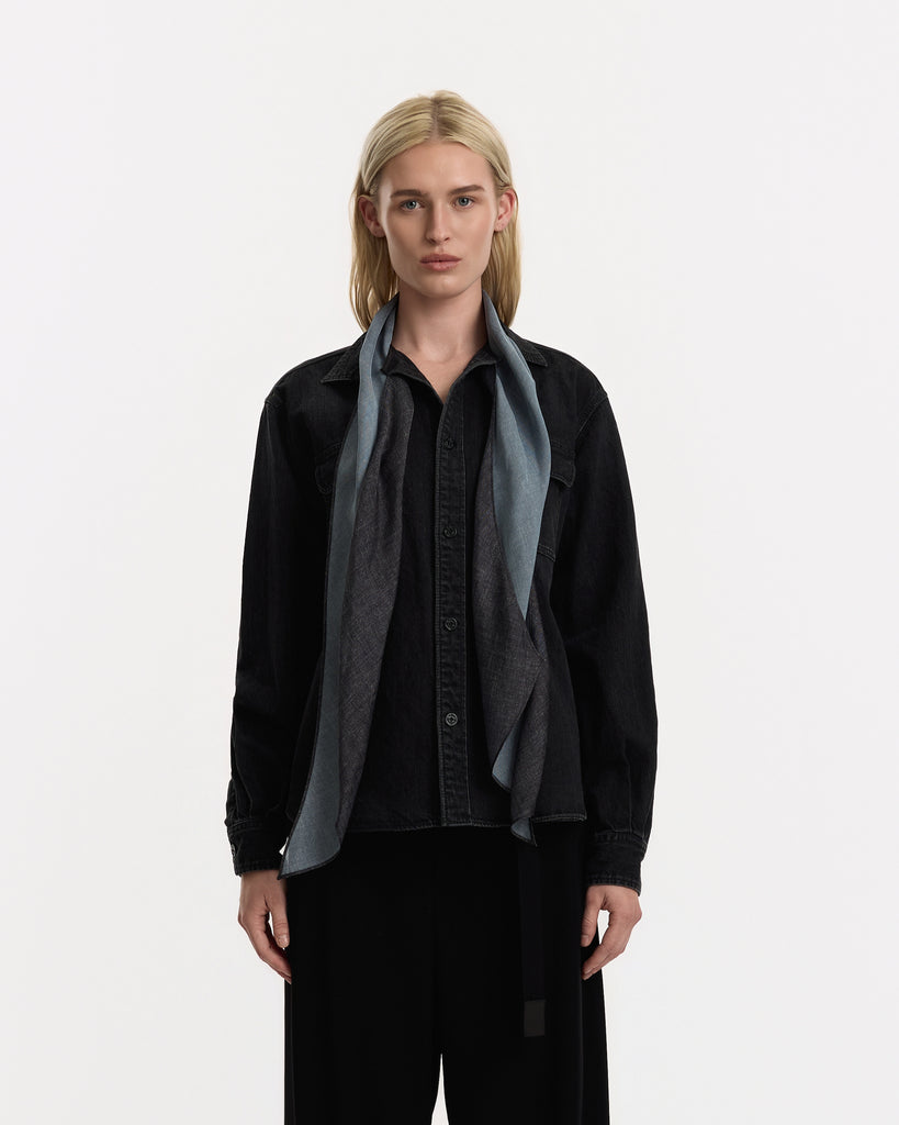 Sacai Denim Shirt in black