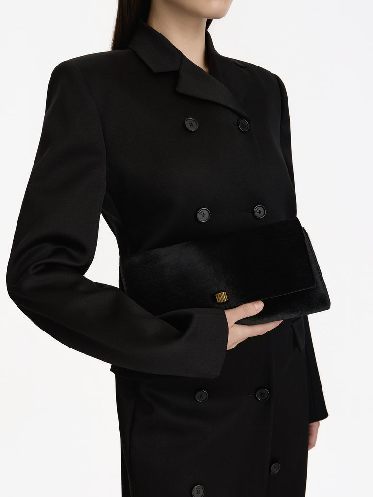 Khaite Audrey Clutch in black