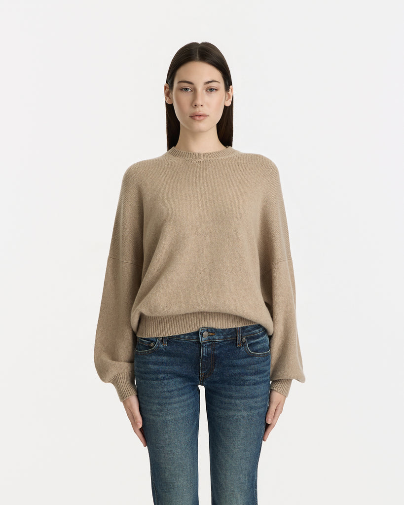 Khaite Margaux Sweater in putty 