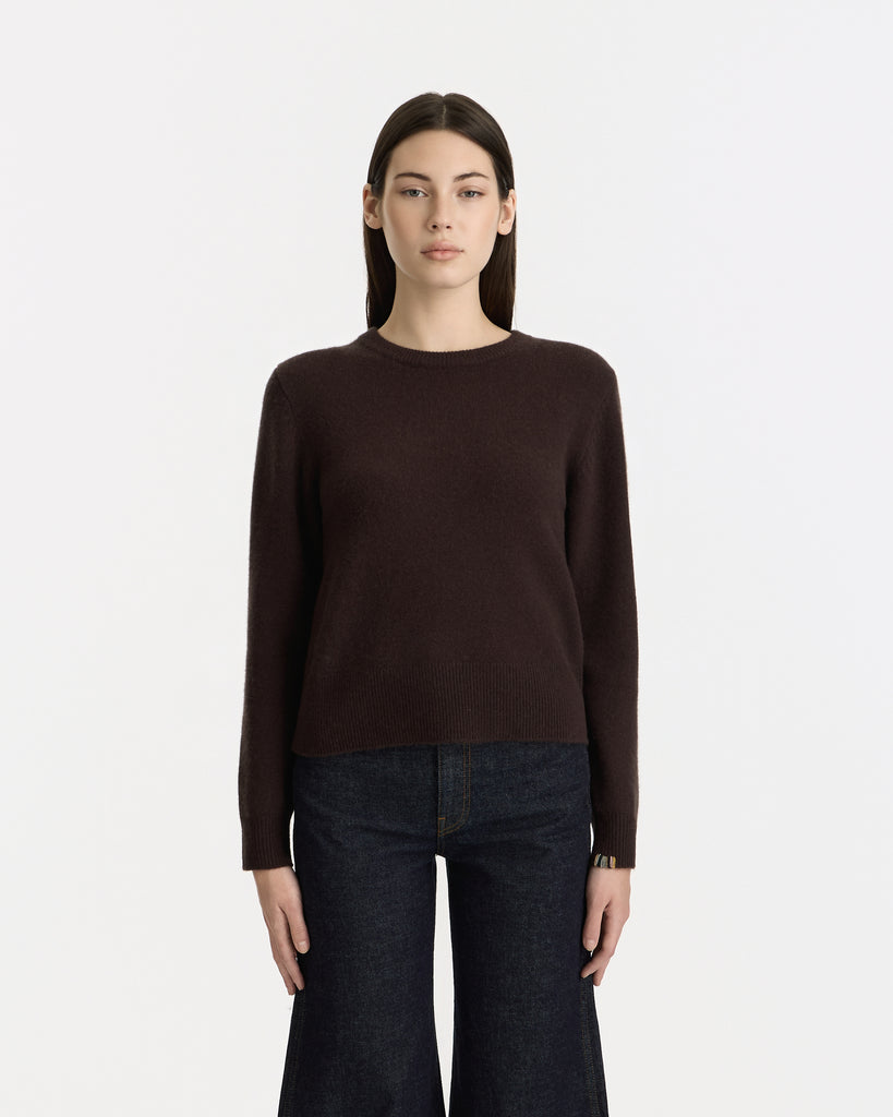 Extreme Cashmere N°430 Jeanne Sweater in Dark Brown