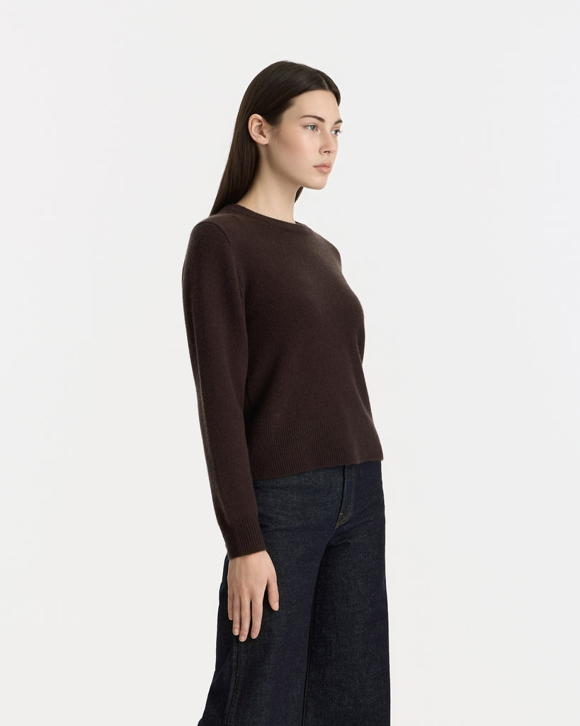 Extreme Cashmere N°430 Jeanne Sweater in Dark Brown