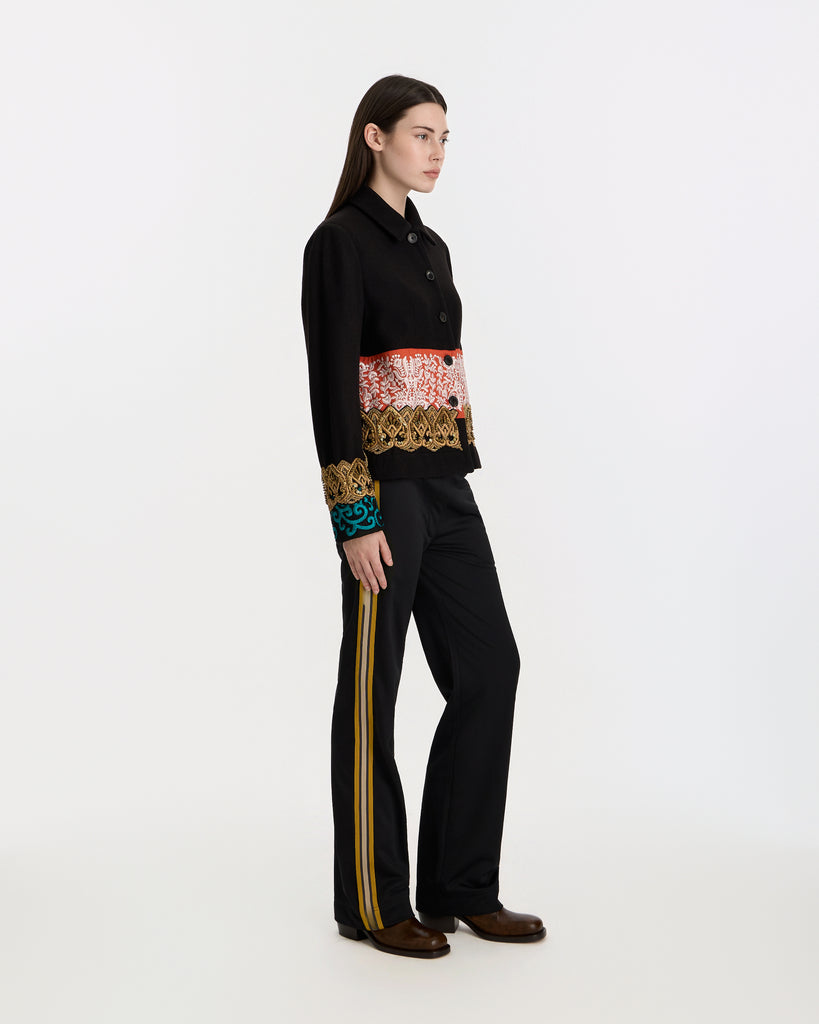 Dries Van Noten Bettsy Bis Emb 4169 Jacket in black 
