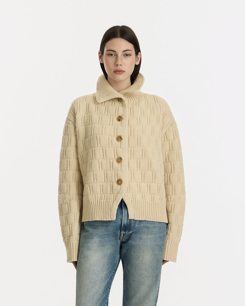 Dries Van Noten Terino 4754 Cardigan in ecru 