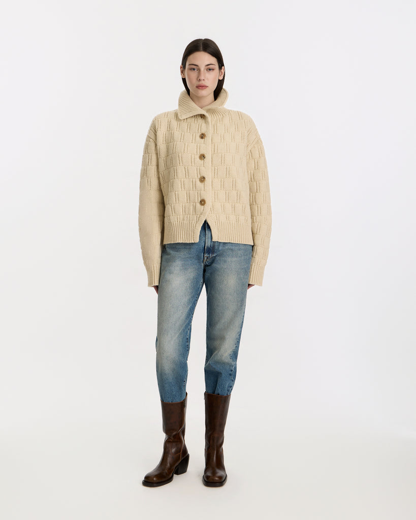 Dries Van Noten Terino 4754 Cardigan in ecru 
