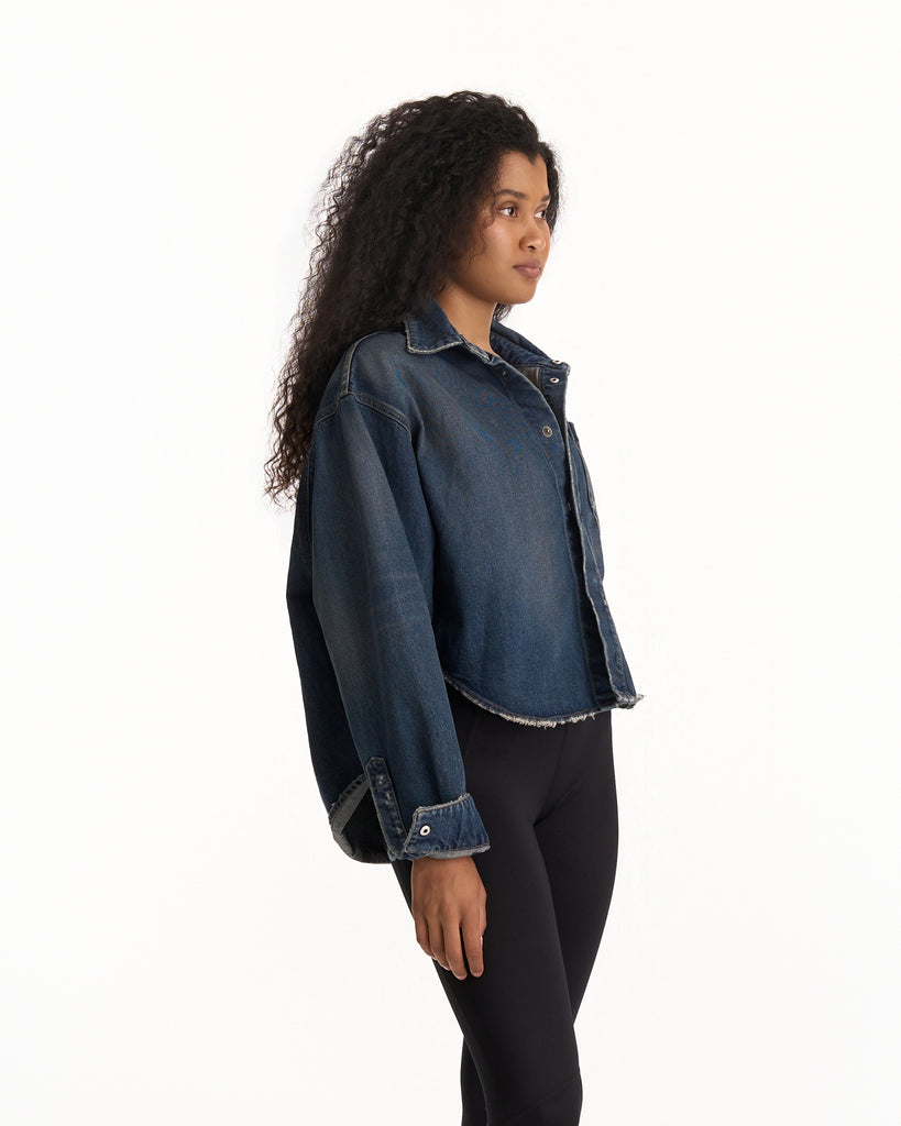Balenciaga Standard Bomber Jacket in dark ocean