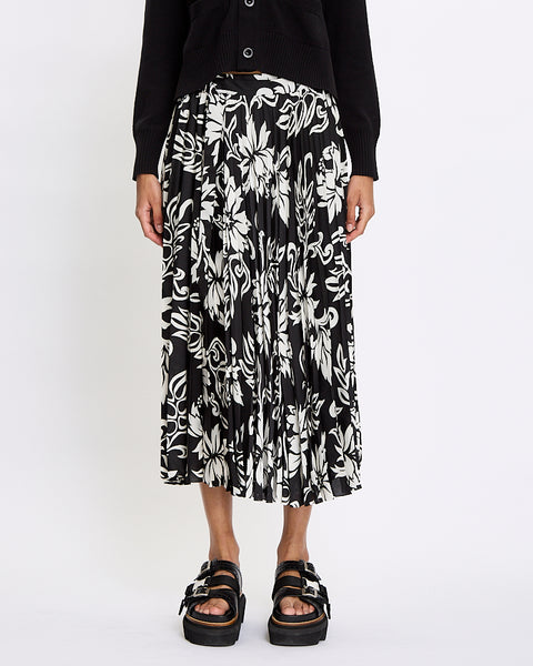スカート Sacai Floral print skirt Bordeaux sacai Dot Flower Print Skirt Bordeaux | REVERSIBLE