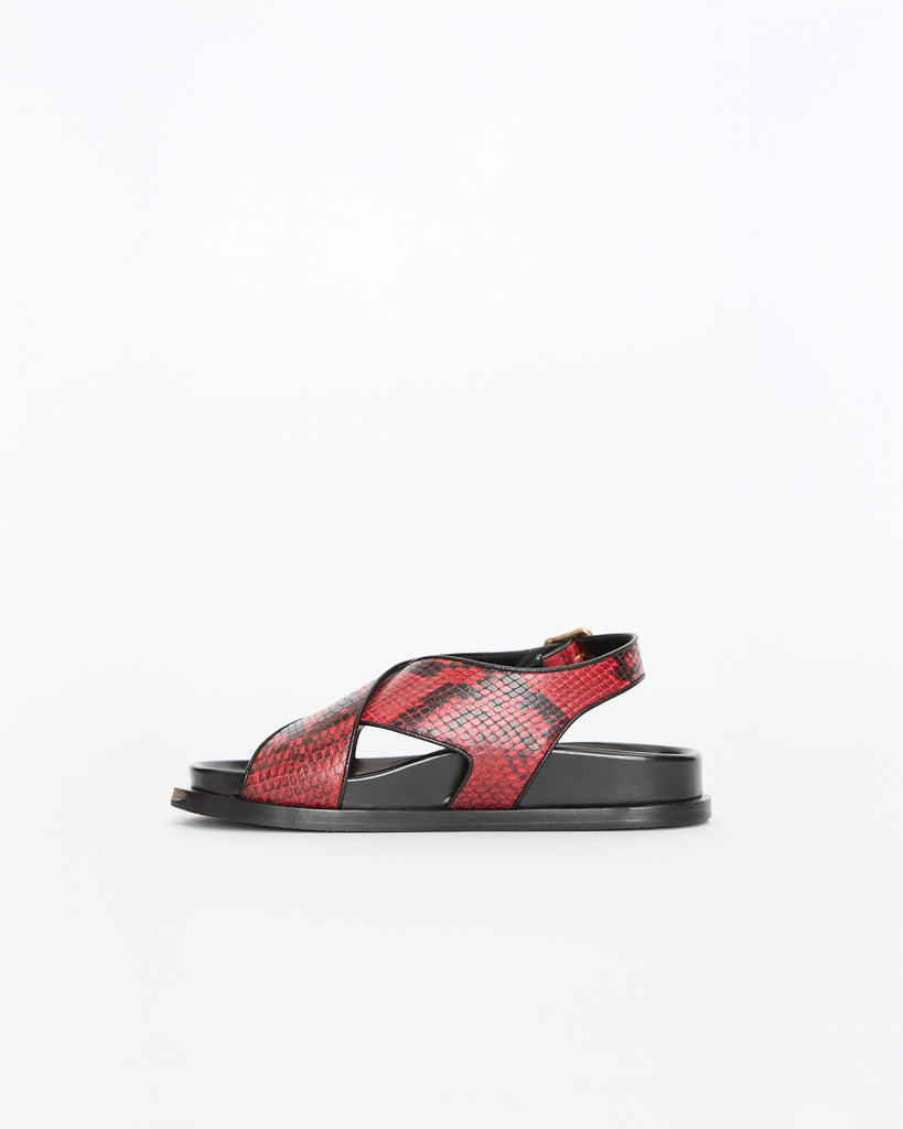 Dries Van Noten Snake Print Sandal