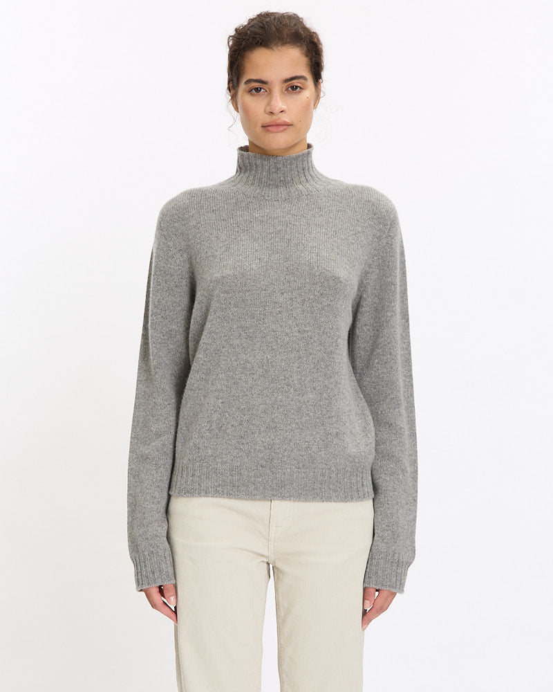 The Row Kensington Top in medium heather grey