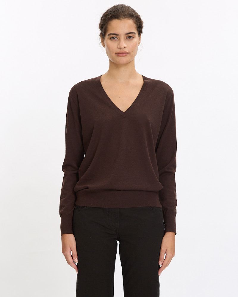 Dries Van Noten Tuomas Sweater in dark brown