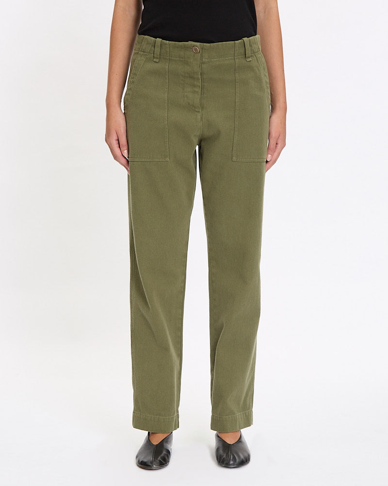 The Row Vendula Pant in khaki green