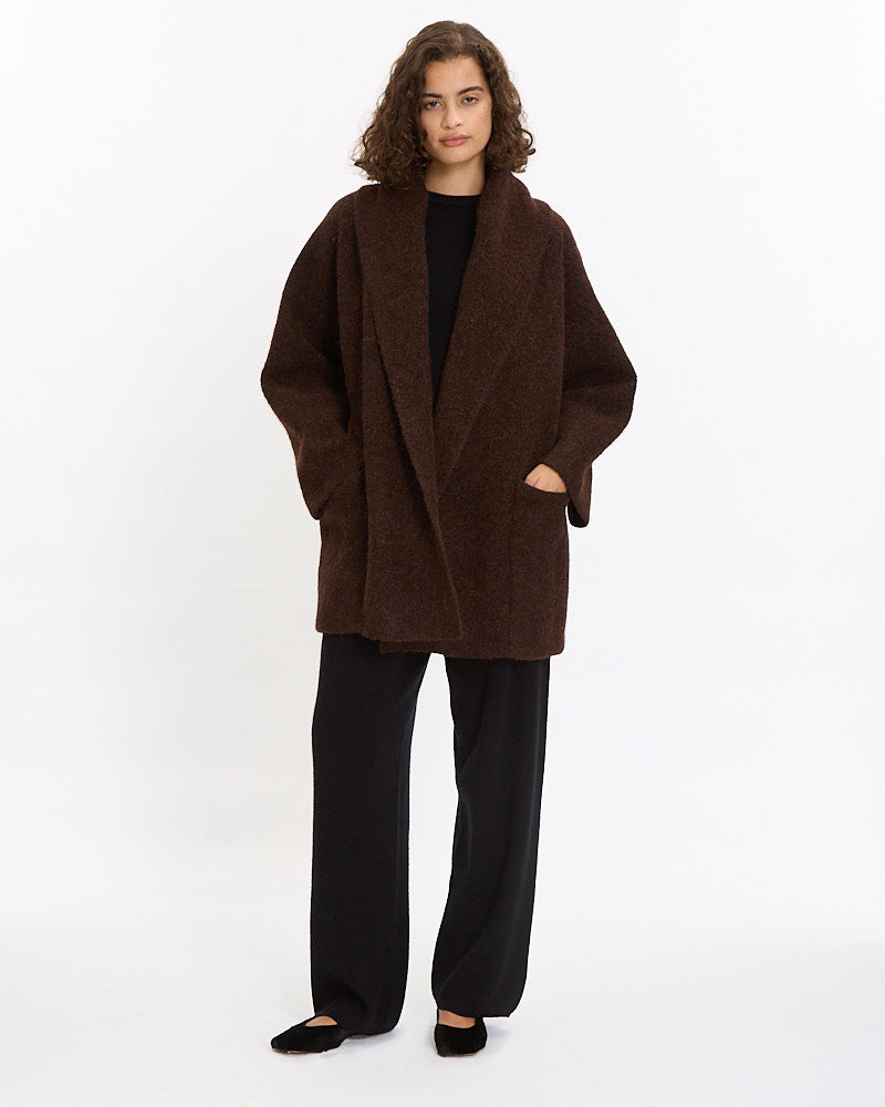 Lauren Manoogian Double Face Coat in merlot