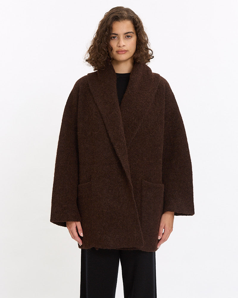 Lauren Manoogian Double Face Coat in merlot