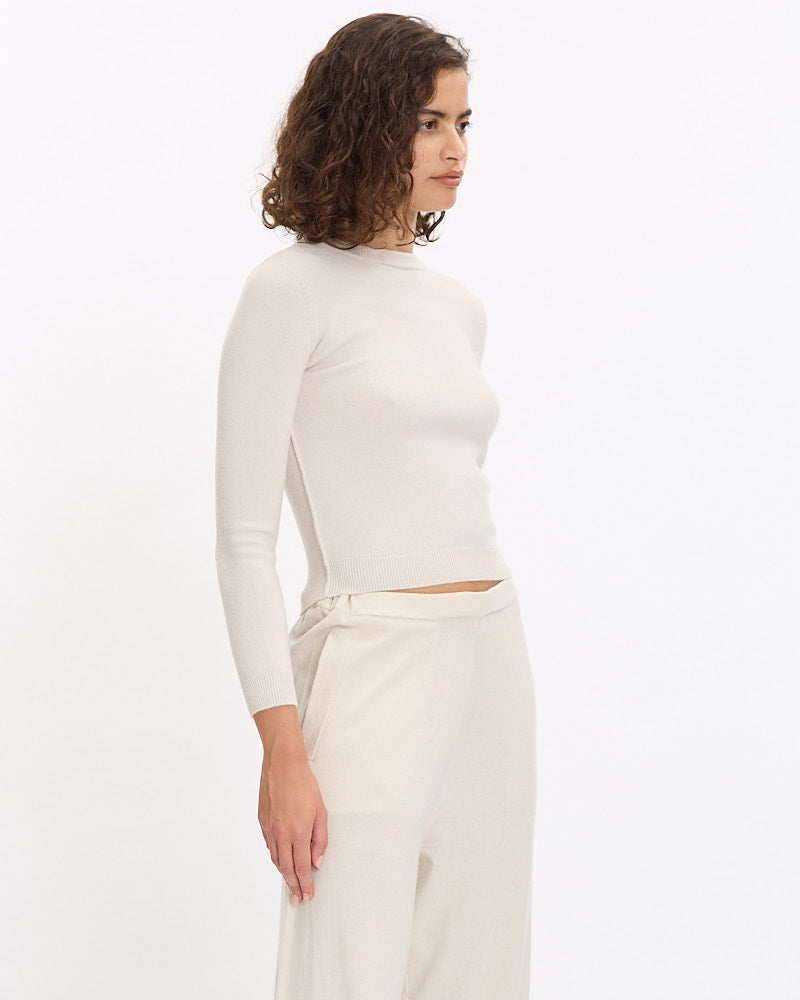 Extreme Cashmere N°98 Kid Sweater in chalk