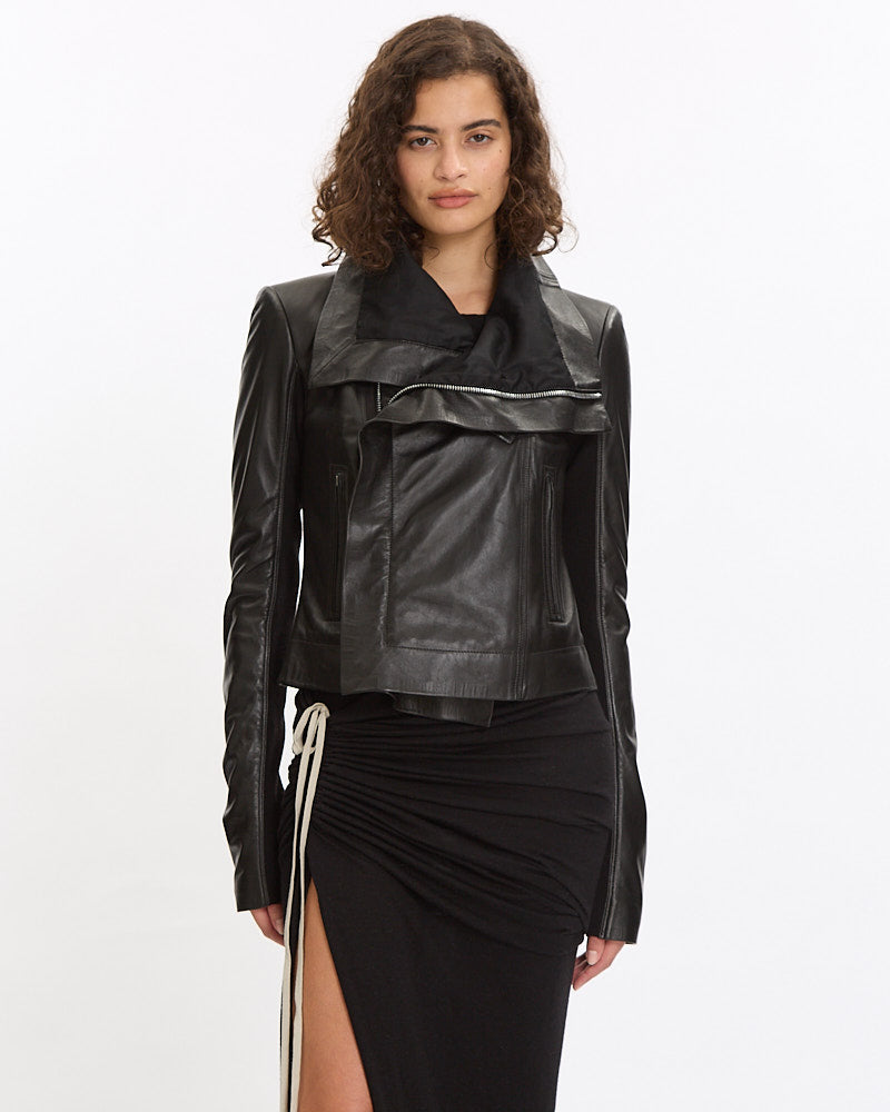 Rick Owens Classic Biker Jacket in black