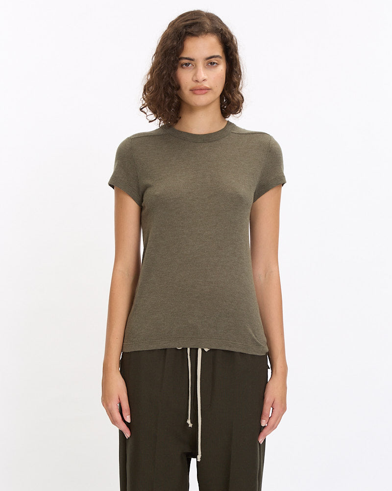 Rick Owens Cropped Level T-Shirt in bosco