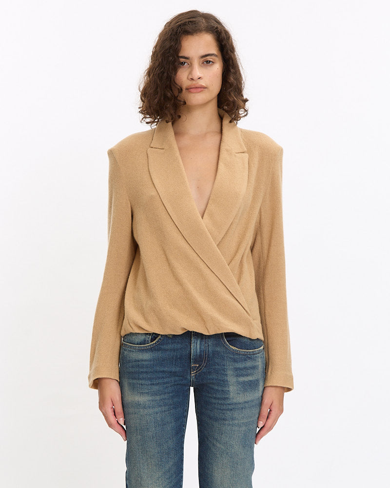 Twisted Lapel Top