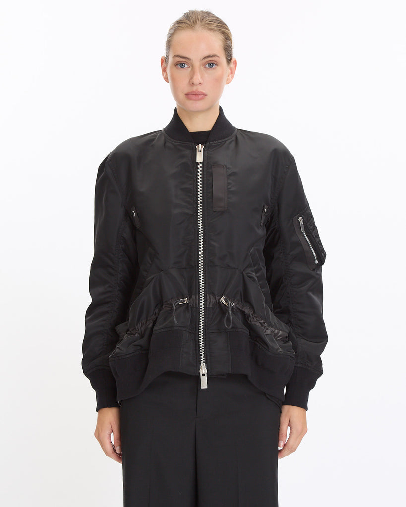 Sacai Nylon Twill Blousen in black 