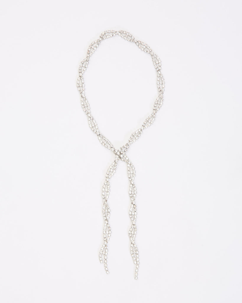 Balenciaga Riveria Necklace in shiny crystal/silver