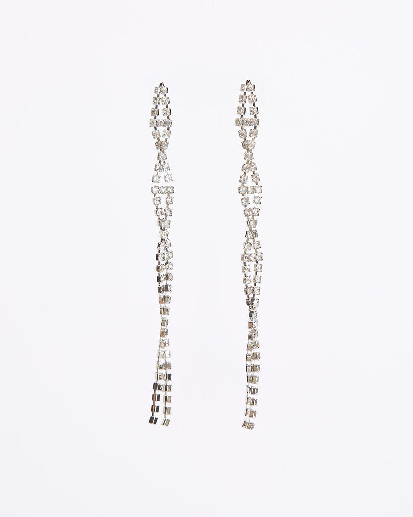 Balenciaga Riveria Earrings in shiny crystal/silver