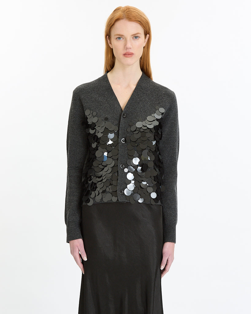 Sacai Sequin Embroidery Cardigan