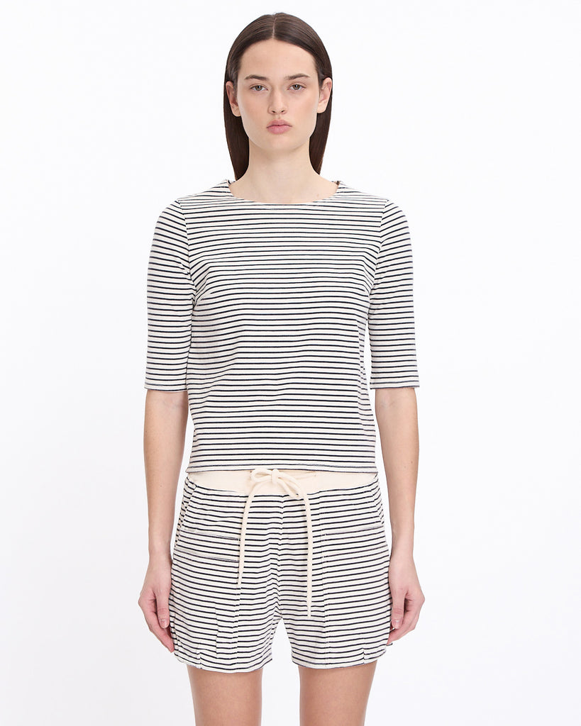 R13 Elbow Sleeve Stripe Tee