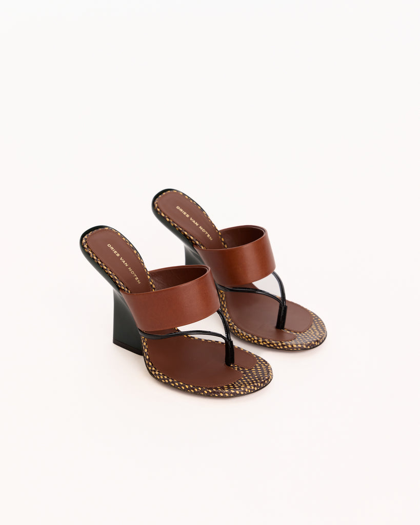 Dries Van Noten Leather Heeled Sandals