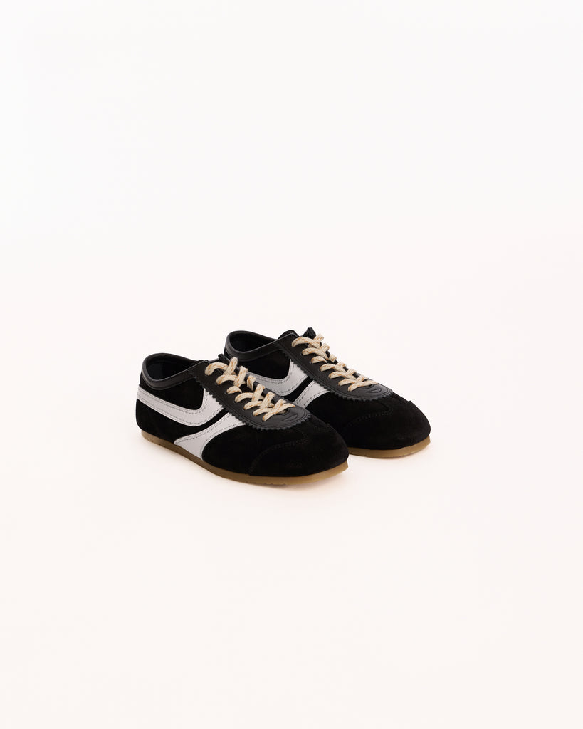 Dries Van Noten Suede Sneaker in black/white